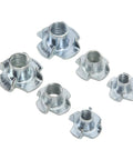 110 Piece Pronged Tee Nuts Set Three Eighths Inch Size Galvanized Steel Rustproof T Nuts For Wood And Wet Environments
