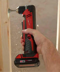 Top Shelf Cordless Right Angle Drill Compatible With M18 Battery Packs Sold As Zero Accessory Bare Tool being used on wood.