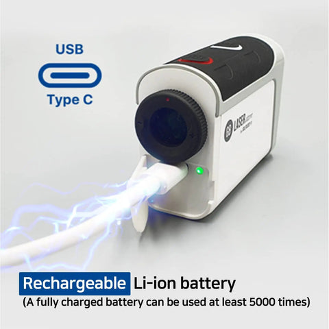 Sleek Compact Golf Laser Rangefinder With Slope Mode And Vibration Pin Finder Delivers Quick As Lightning Zero Second Technology At 880 Yards Comes Loaded With Rechargeable Battery And Leather Magnetic Case For Any Weekend Golfer