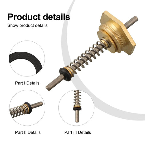 Rock Solid Copper Gas Water Heater Valve Thimble Linkage Pin Set In 10mm And 12mm Sizes for boiler and appliance repairs shown in detail.