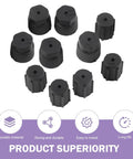 10 Pack A/C Valve Core Port Caps for Most Cars, Heavy-Duty ABS Plastic, Leak-Proof and Dust-Proof Protection, Temperature-Resistant