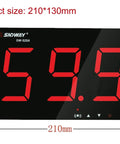 Digital Sound Level Meter With Large LCD Display, 30 To 130 dB Range, wall-mount, 59.9 dB reading, size 210x130 mm, black