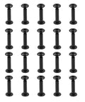 20 Sets Black M3 X 16mm Hex Socket Head Cap Screw And Flat Cap Nut Hardware Kit With Included Allen Wrench For Cabinetry And Desk Build Snug Fit Guaranteed Plus Workhorse Durability You Will Love showing arranged black hex socket screws.