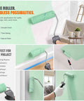 Super Smooth 60 Pack 4 Inch Microfiber Paint Roller Covers With 1/3 Inch Nap For Cabinets Walls And Doors Lint Free Mini Roller Refills painting walls.