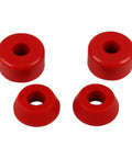 Replacement Skateboard Truck Bushings 4 Pack For Two Trucks In A Range Of Colors And Durometers Soft To Hard USA Made Includes 96A Red