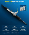 Toyota 4Runner Rack and Pinion Replacement with Hydraulic Power 2010 Through 2022 Direct Fit OE 3110236 specs