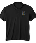 Awesome Machinist Polo Shirt For Gear Heads. Black polo shirt with graphic design, made of moisture-wicking polyester.