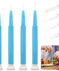 Pro Grade Precision Screwdriver Set Four Piece Ceramic Handle Tools Slotted Flat Tips Non Conductive For Electronics Watch Repair Circuit Adjustment Dead Nuts Secure Fit Guaranteed, blue screwdrivers with flat tips in use.