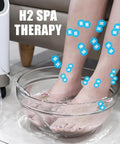 Alt Tag: Feet in a H2 Foot Spa using Hydrogen Wellness Inhalation System With 1000 Ml Per Minute Browns Gas Output, Molecular Hydrogen Water Generator