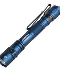 Blue TAC 2AA EDC Tactical Dual Modes Flashlight With Dual Switches, 1400 High Lumen Portable LED for EDC Camping and Emergencies
