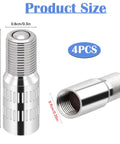 4 Pack Brass Tire Valve Extenders 27mm Screw In Cap Extensions For Cars Trucks And Motorcycles Durable Stem Adapters