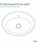 Sink compatibility diagram for Commercial M-Press Chrome One-Hole Bathroom Faucet For Public Restrooms With Boss-Level One-Handle Operation.