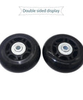 Double sided view of 2.67 Inch Quiet Wear-Resistant Luggage Wheel Kit for Suitcases and Inline Skates, 68mm x 24mm.