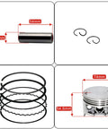 TRX300FW Cylinder Kit Air Cooled Compatible With Honda Fourtrax 300 1988 2000 Top End Rebuild Kit piston and rings