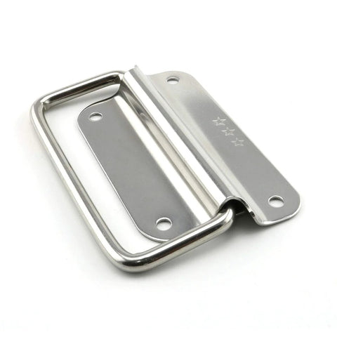 Set Of 2 4 Inch Thickened Foldable Pull Ring Handles 304 Stainless Steel Satin Finish For Boat Hatch Latch Cabinet And Lifting Ring