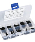 300 Piece Black Alloy Steel Hex Bolts And Nuts Kit For Auto Maintenance And Home DIY Garage Projects With High Strength Grade 12.9 Anti Rust Finish Includes Various Lengths For Quick Fixes And Everyday Builds. Plastic organizer with black M2 bolts and nuts, assorted lengths