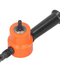 Double Head Sheet Metal Nibbler For Drills, 360 Degree Adjustable Cutter with handle, ideal for metalworking cuts