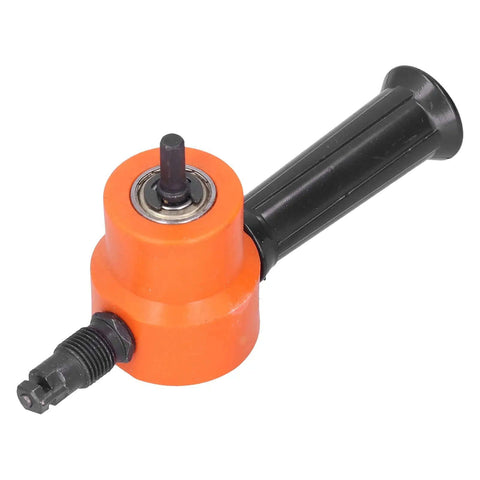 Double Head Sheet Metal Nibbler For Drills, 360 Degree Adjustable Cutter with handle, ideal for metalworking cuts