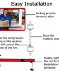 Heavy Duty Electric Stretch Film Dispenser For Pallet Wrapping With Lightning Fast Motor and Auxiliary Turntable installation guide.
