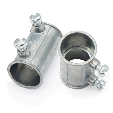 Durable Zinc Die Cast EMT Conduit Set Screw Connectors Half Inch Electrical Conduit Fittings Coupling Pack Of 30 For Easy Install In Gardens Factories And Parking Lots Weatherproof Construction For Long Lasting Use Across DIY Projects And Professional, 1/2 in zinc die-cast set screw connectors