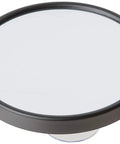 Super Crisp 6 Inch Suction Cup Makeup Mirror With 10X Magnification For Flawless Skincare And Precise Grooming Details, round black frame top view.