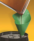 Flexible Shapeable Funnel For Any Job, Reusable Silicone Pouring Tool You Can Flatten Or Roll Up used to pour oil into a drum