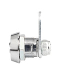 Side view of Heavy Duty Cam Lock 5/8 Inch Dimple Key Lock for Cabinets and Secure Storage, rustproof diecast alloy with chrome plated steel