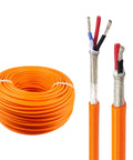 Heavy Duty 30 Ft EV Charging Wire Silicone Multi Core Cable High Voltage Shielded Tinned Copper for Electric Rides showing cable ends and full roll.