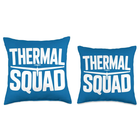 Thermal Soaring Club Glider Throw Pillow For Sailplane Lovers And Tow Crew, Cozy Flight Training Cushion For Pilots