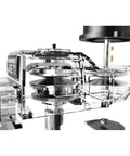 Close-up of the Precision Knee Milling Machine With Three Axis ACU RITE 300 Digital Readout DRO System showing internal gears and mechanisms.
