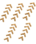 Solid Brass Hidden Barrel Hinges Set Of 25 Concealed Cylindrical Hinges For Jewelry And Wooden Boxes in L-shape layout