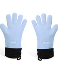 Top Shelf Heat Resistant Silicone Gloves For Sublimation Printing Non Slip Cotton Lined 2 Pack Blue Insulated Tumbler Handling Gear.