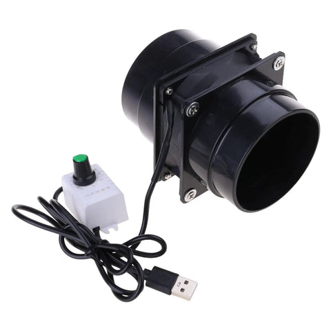 USB Adjustable Speed Solder Smoke Absorber And ESD Fume Extractor Fan with control knob and USB connector shown