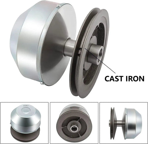 Primary Drive Clutch For Yamaha Gas Golf Carts 1985 Up G2 G8 G9 G11 G14 G16 G21 G22 4 Cycle Beefed Up Performance Clutch System Lightweight Cast Iron And Aluminum Construction To Reduce Engine Load And Boost Power shown in detail