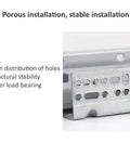 Close-up of heavy duty soft close drawer slides with even holes for structural stability, 200mm undermount rails, 2-section design.