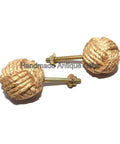 Handcrafted White Jute Rope Cabinet Knobs And Drawer Pulls Set, Nautical Rope Knot Handles For Cabinets, Wardrobes, Cupboards, 35 MM, coastal decor