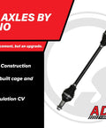 Beefed Up ADR Front Axle For Polaris Ranger 1000 And XP 1000 shown with chromoly steel construction.