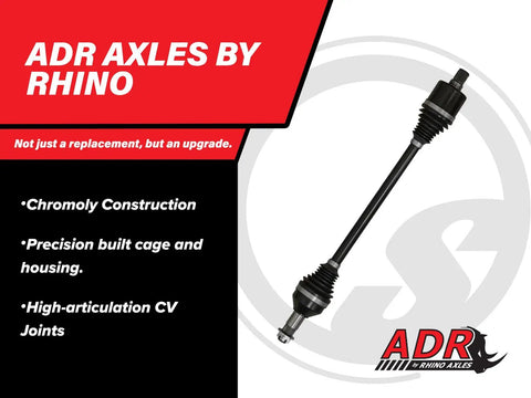 Adr Axle For Polaris RZR XP 1000 2014 To 2023 Built Tough With Chromoly Steel featuring precision built cage and CV joints