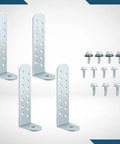Galvanized Condenser Bracket Set 4 Pack L Shaped Mounting Brackets With Screws For Concrete Pads Heavy Duty Weather Resistant Outdoor HVAC Hardware