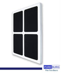 2 Pack Replacement HEPA Filter For Hunter Air Purifiers HEPAtech 30920 in white frame with black carbon layer