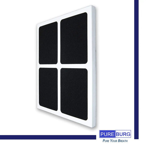 2 Pack Replacement HEPA Filter For Hunter Air Purifiers HEPAtech 30920 in white frame with black carbon layer