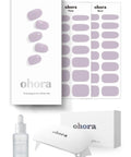 Semi-Cured Gel Nail Strips Value Set With Lavender Starter Kit Including Full Size Lamp And Mini Remover, 30 Wraps