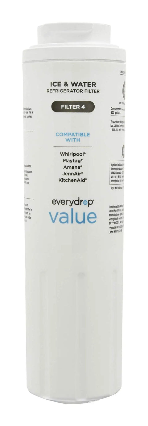 Value Ice And Water Refrigerator Filter 4 EVFILTER4 Single Pack NSF Certified to reduce lead, chlorine, taste, and odor.