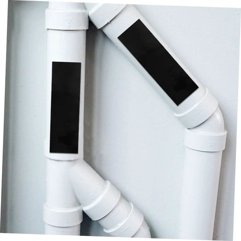 Heavy Duty Butyl Repair Tape For Quick Leak Fixes On Pipes, Windshields, ACs, RV Roofs, Garden Hoses, And Outdoor Surfaces With Easy No Sweat Application applied on white pipes.