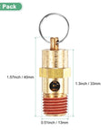 M METERXITY two-pack brass air compressor pressure relief safety valve, 1/4-inch NPT male, automatic vent with key ring