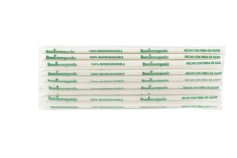 Agave Natural Drinking Straws 8 Inch 2000 Count Bulk Eco Friendly Compostable Straws Plastic Free For Parties Restaurants And Home Use 6mm Wide 21cm Tall Green Sustainable Tableware, wrapped pack