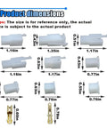 Premium Automotive Electrical Wire Connector Kit With 2.8mm 2 3 4 6 9 Pin Crimp Terminals, Housing Dimensions Display