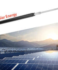 Greenhouse Automatic Vent Opener Kit With Double Spring Roof Control, solar-powered vent cylinder over solar panel backdrop.