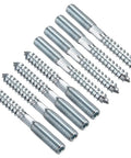 Eight Pcs M8x70mm Hanger Bolt Double Headed Self Tapping Bolt For Furniture Assembly And DIY Projects Built To Last With Zinc Plated