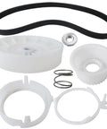 Washer Pulley Clutch Kit With Drive Belt For Whirlpool And Maytag Top Load Washers components including belt and clutch.